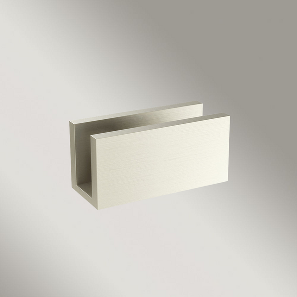 Meir Glass Fixing U Bracket Brushed Nickel
