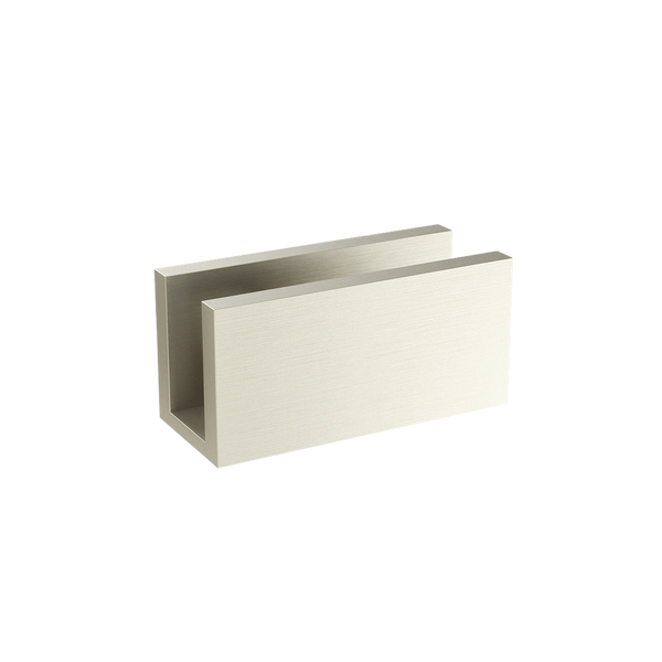 Meir Glass Fixing U Bracket Brushed Nickel