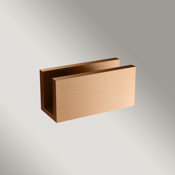 Meir Glass Fixing U Bracket Lustre Bronze