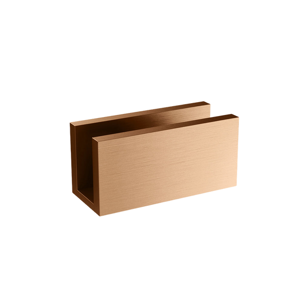 Meir Glass Fixing U Bracket Lustre Bronze