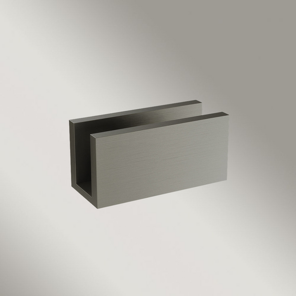 Meir Glass Fixing U Bracket Shadow Gunmetal