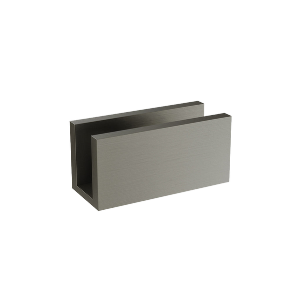 Meir Glass Fixing U Bracket Shadow Gunmetal