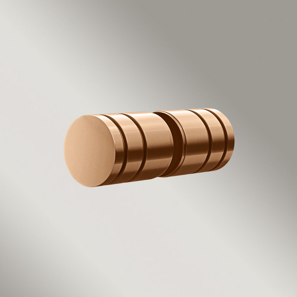 Meir Shower Door Round Handle Lustre Bronze