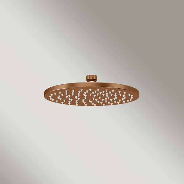 Meir Round Shower Rose 200mm Lustre Bronze