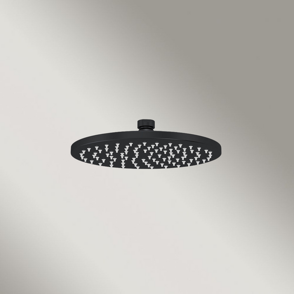 Meir Round Shower Rose 200mm Matte Black