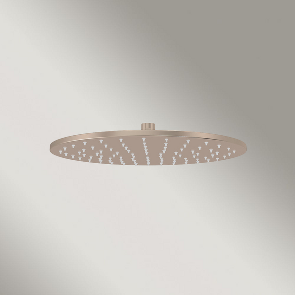 Meir Round Shower Rose 300mm Champagne