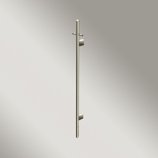 Meir Heated Vertical Towel Rail Brushed Nickel
