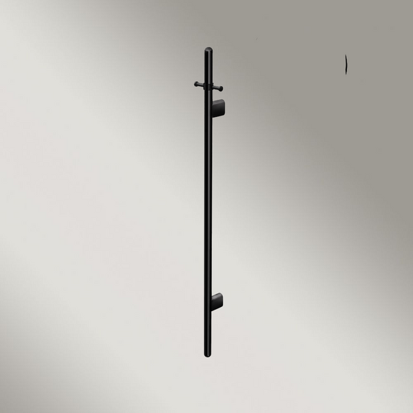 Meir Heated Vertical Towel Rail Matte Black