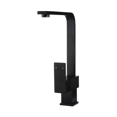 Meir Square Kitchen Mixer Tap Matte Black