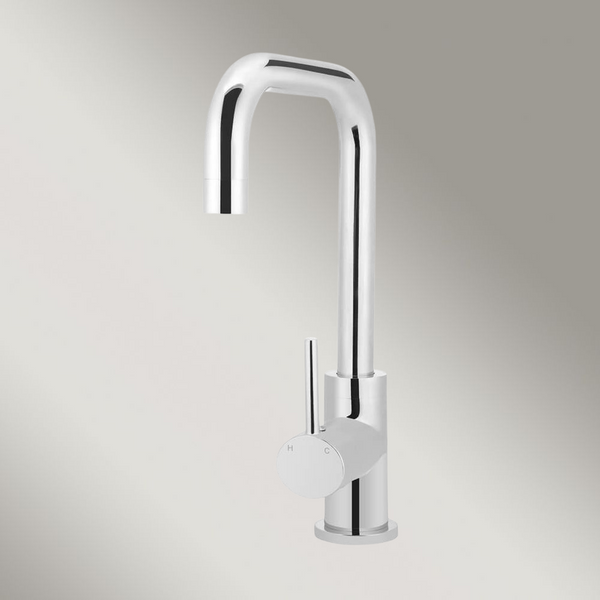 Meir Round Kitchen Mixer Tap Polished Chrome
