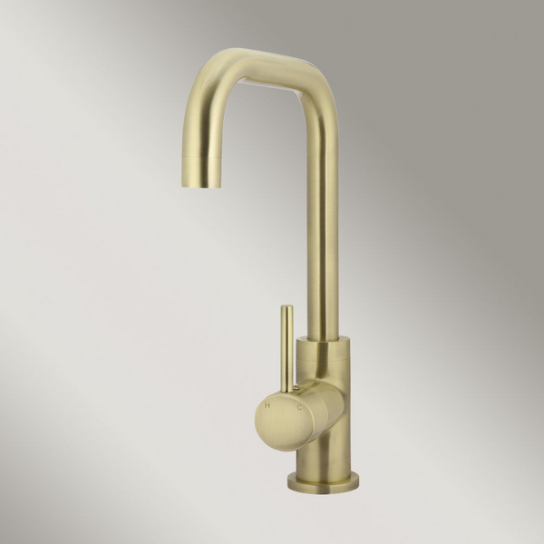 Meir Round Kitchen Mixer Tap Tiger Bronze