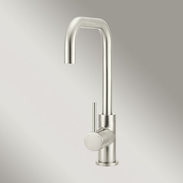 Meir Round Kitchen Mixer Tap Brushed Nickel