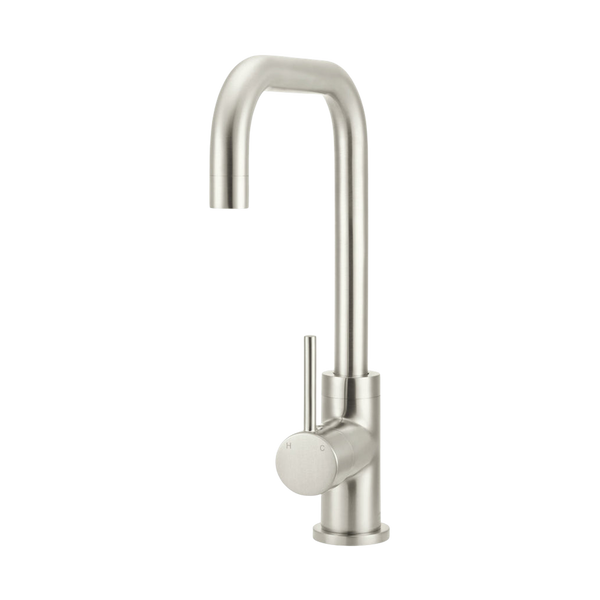 Meir Round Kitchen Mixer Tap Brushed Nickel