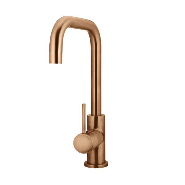 Meir Round Kitchen Mixer Tap Lustre Bronze