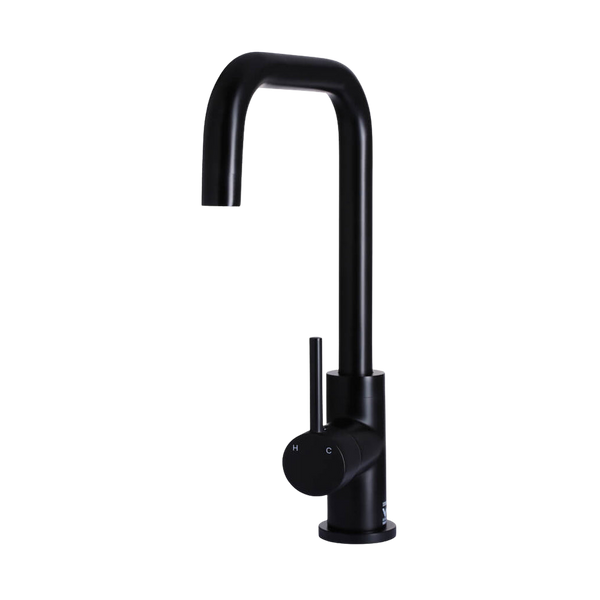 Meir Round Kitchen Mixer Tap Matte Black