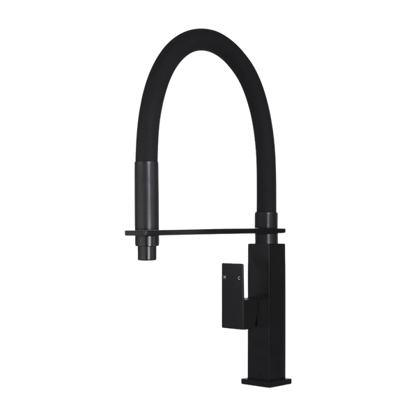 Meir Square Flexible Kitchen Mixer Tap Matte Black
