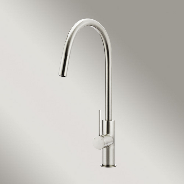 Meir Piccola Pull Out Kitchen Mixer Tap Brushed Nickel