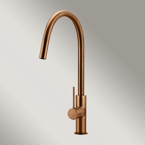 Meir Piccola Pull Out Kitchen Mixer Tap Lustre Bronze
