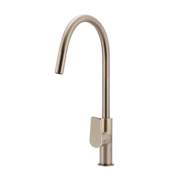 Meir Round Paddle Piccola Pull Out Kitchen Mixer Tap Champagne