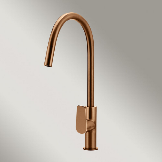 Round Paddle Piccola Pull Out Kitchen Laundry Tap Mixer Tap Lustre Bronze