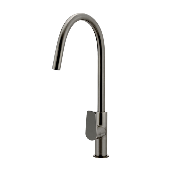 Meir Round Paddle Piccola Pull Out Kitchen Mixer Tap Shadow Gunmetal