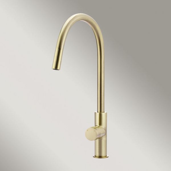 Meir Round Pinless Piccola Pull Out Kitchen Mixer Tap Tiger Bronze