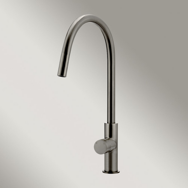 Meir Round Pinless Piccola Pull Out Kitchen Mixer Tap Shadow Gunmetal