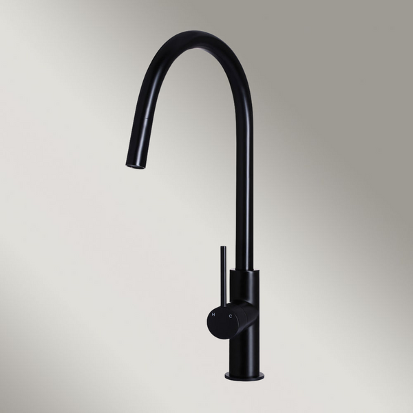 Meir Piccola Pull Out Kitchen Mixer Tap Matte Black