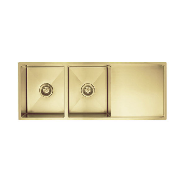 Meir Kitchen Sink Double Bowl And Drainboard 1160 X 440 Tiger Bronze