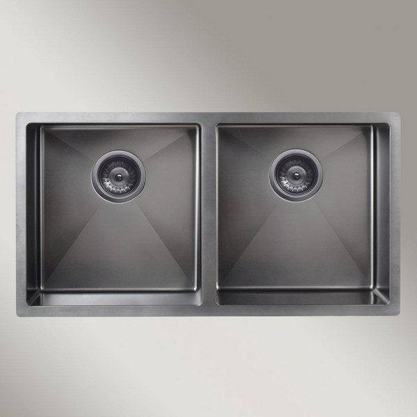 Meir Kitchen Sink Double Bowl 860 X 440 Shadow Gunmetal