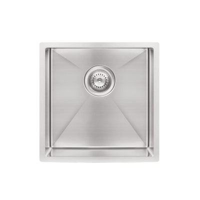 Meir Kitchen Sink Single Bowl 450 X 450 Brushed Nickel