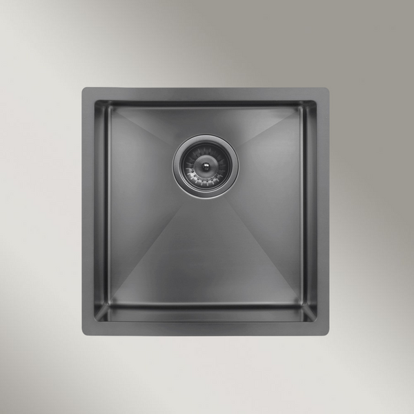 Meir Kitchen Sink Single Bowl 450 X 450 Shadow Gunmetal