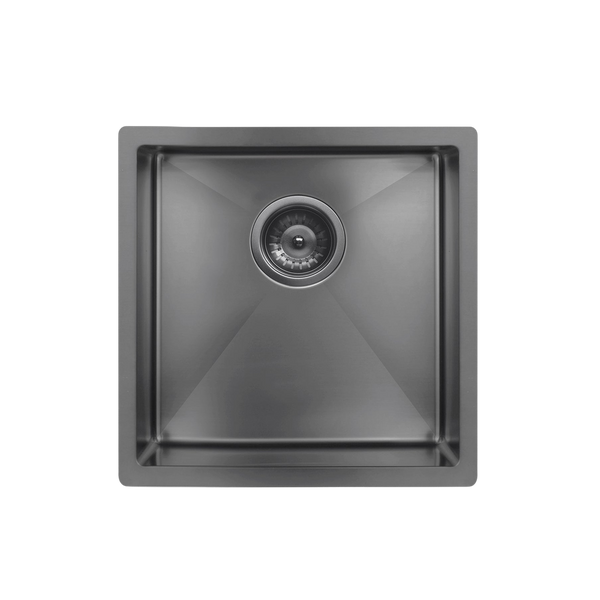 Meir Kitchen Sink Single Bowl 450 X 450 Shadow Gunmetal