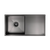 Meir Kitchen Sink Single Bowl And Drainboard 840 X 440 Shadow Gunmetal