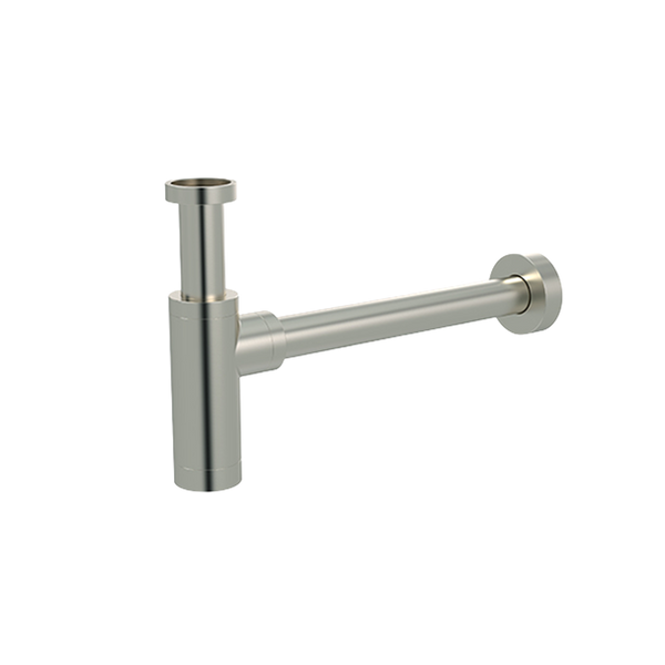 Meir Round Bottle Trap For 32mm Basin Waste And 32mm Waste Pipe With 40mm Adapter Brushed Nickel
