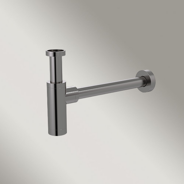 Meir Round Bottle Trap For 32mm Basin Waste And 32mm Waste Pipe With 40mm Adapter Shadow Gunmetal