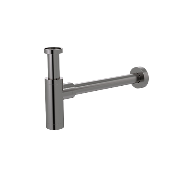 Meir Round Bottle Trap For 32mm Basin Waste And 32mm Waste Pipe With 40mm Adapter Shadow Gunmetal