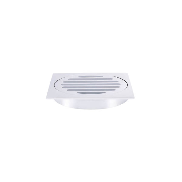 Meir Square Floor Grate Shower Drain 100mm Outlet Polished Chrome