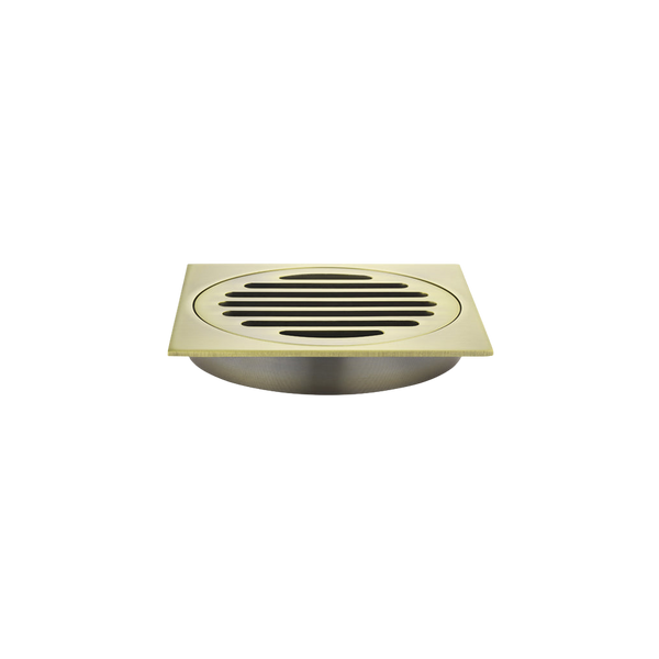 Meir Square Floor Grate Shower Drain 100mm Outlet Tiger Bronze