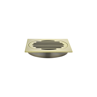 Meir Square Floor Grate Shower Drain 100mm Outlet Tiger Bronze
