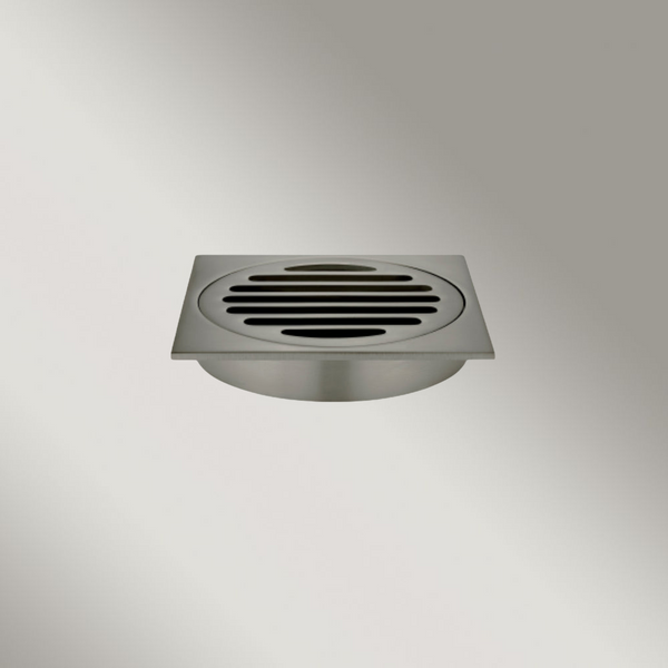 Meir Square Floor Grate Shower Drain 100mm Outlet Shadow Gunmetal