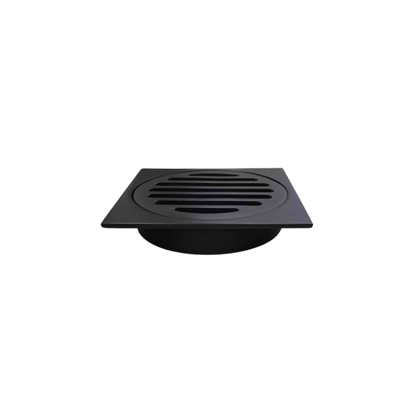 Meir Square Floor Grate Shower Drain 100mm Outlet Matte Black
