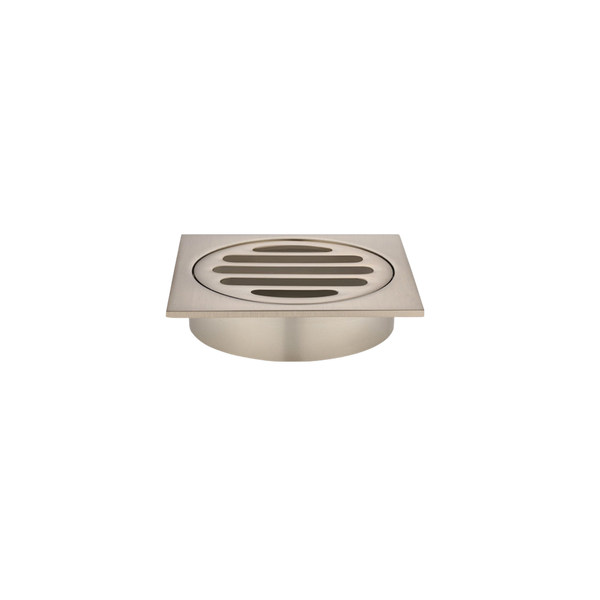 Meir Square Floor Grate Shower Drain 80mm Outlet Champagne