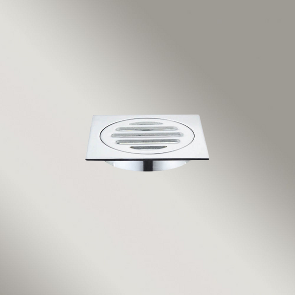 Meir Square Floor Grate Shower Drain 80mm Outlet Polished Chrome