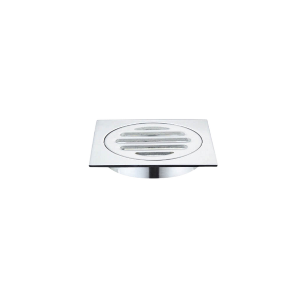 Meir Square Floor Grate Shower Drain 80mm Outlet Polished Chrome