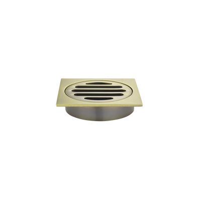 Meir Square Floor Grate Shower Drain 80mm Outlet Tiger Bronze