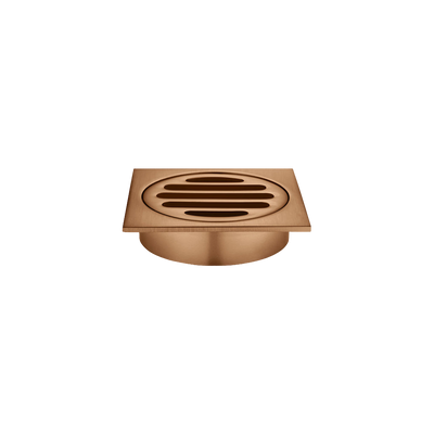 Meir Square Floor Grate Shower Drain 80mm Outlet Lustre Bronze