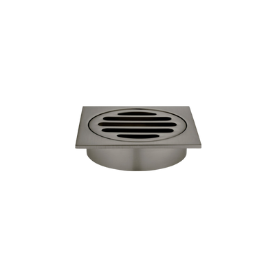 Meir Square Floor Grate Shower Drain 80mm Outlet Shadow Gunmetal