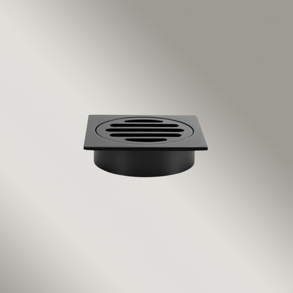 Meir Square Floor Grate Shower Drain 80mm Outlet Matte Black
