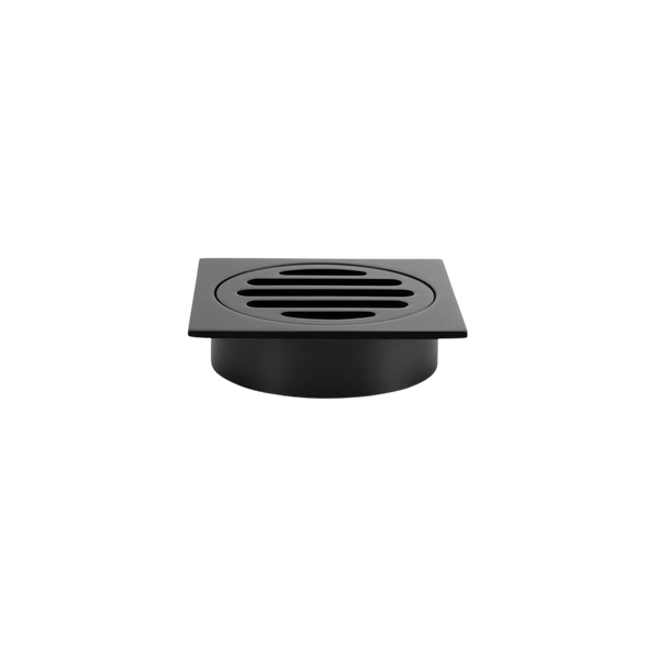 Meir Square Floor Grate Shower Drain 80mm Outlet Matte Black